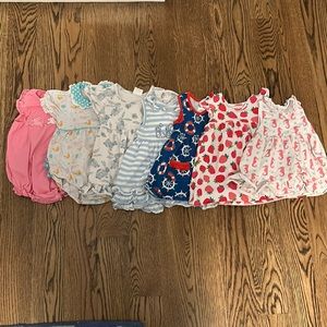 Bundle of Stitchy Fish dresses and bubble rompers